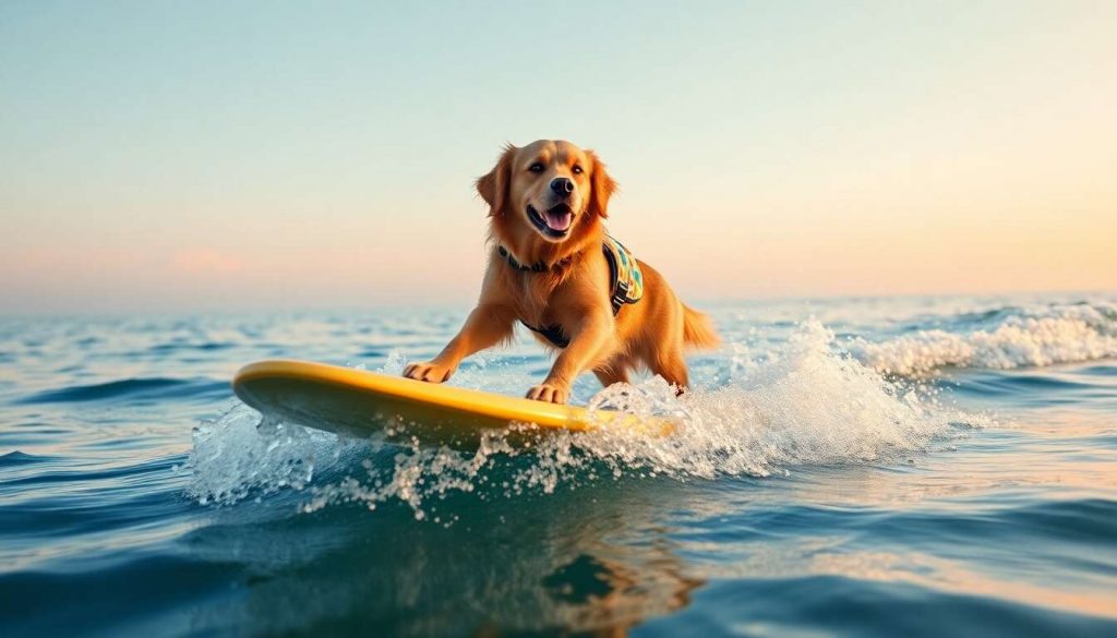 Guide complet pour initier son chien au surf